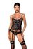 Nessy Corset with Open Crotch - Black_