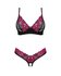 Obsessive - Ouvert BH-Set - Schwarz/Lila_