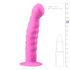 Gode en silicone avec ventouse - Rose_