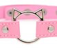 Kinky Kitty Ring Slim Choker - Pink_