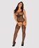 Schmetterlings-Catsuit mit Strumpfband-Design - Schwarz_