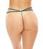 Zinnia Sequin Butterfly Strappy Pearl G-String - Green_